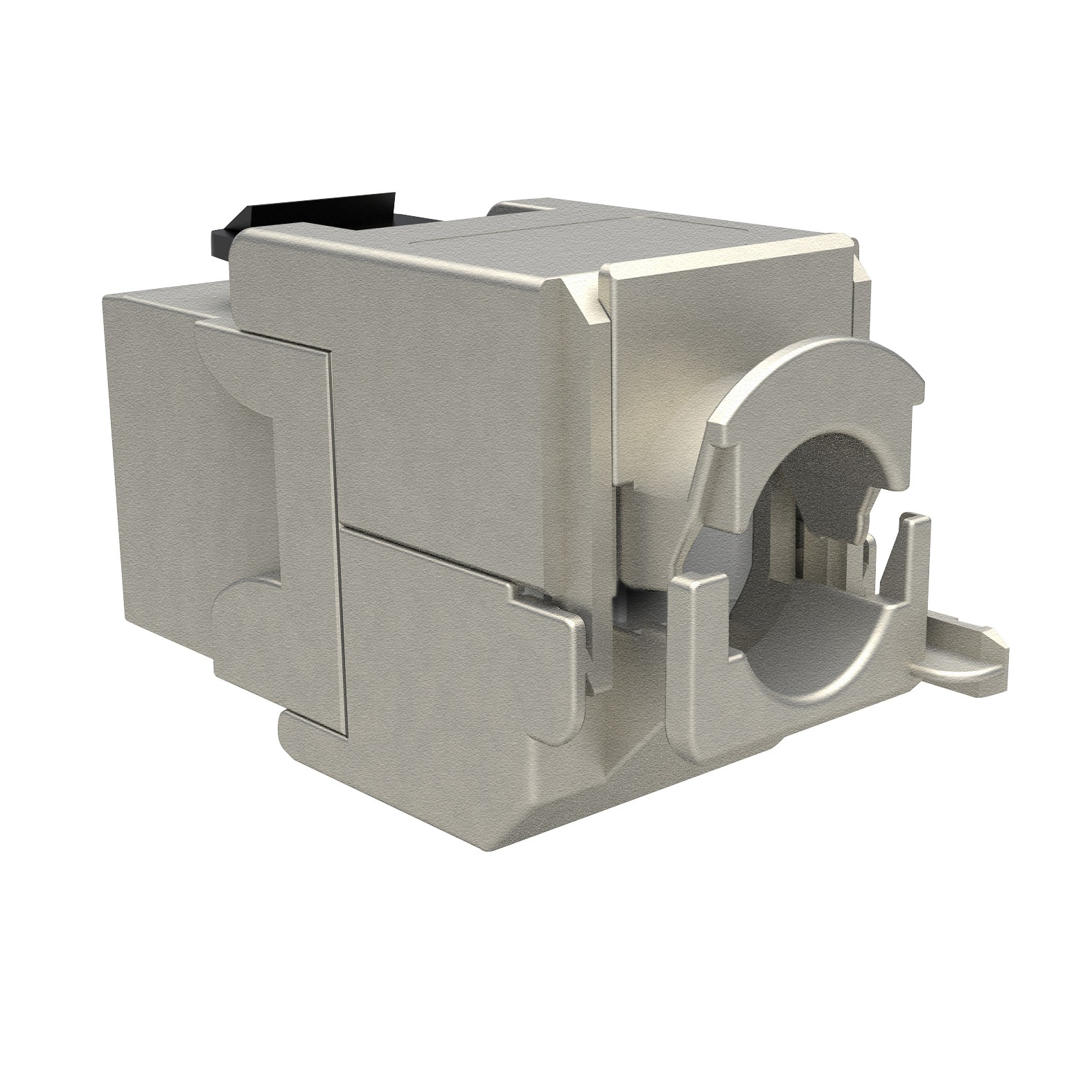 Samořezný keystone Solarix CAT6A STP RJ45 SXKJ-10G-STP-BK-SA Component Level a 4PPoE certifikace-0